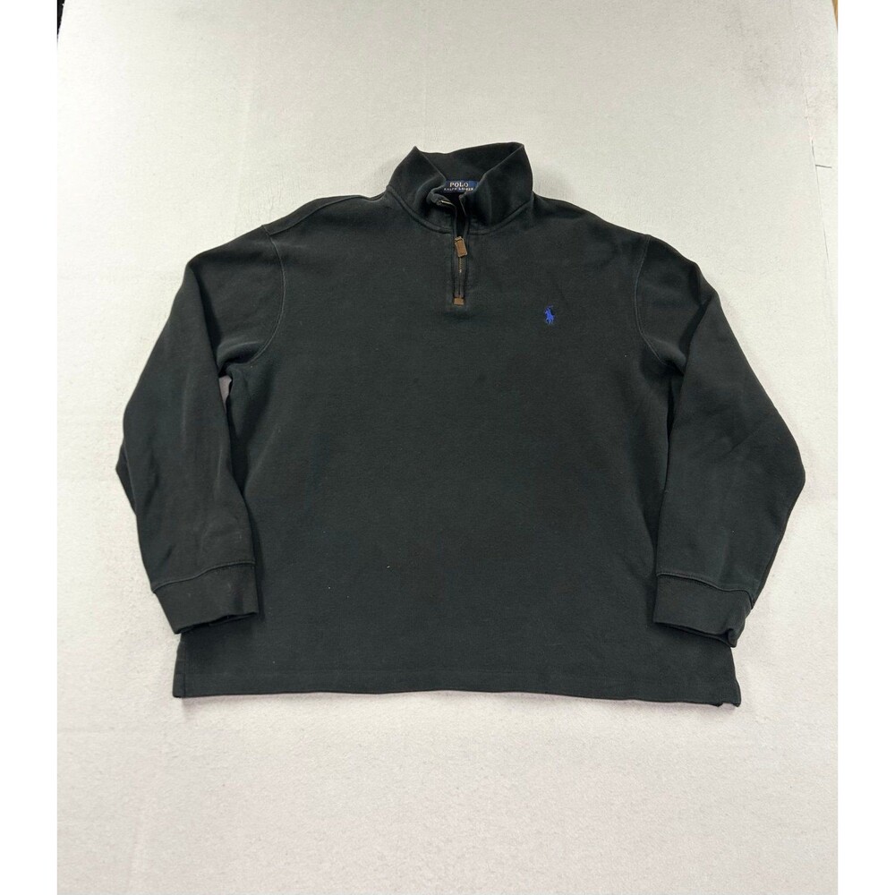 Polo Ralph Lauren Men’s Black 1/4 Zip Sweatshirt Pullover